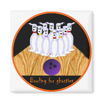 Bowling for Ghosties magnets by Castleinc Bowling for Ghosties magnets