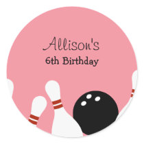 Bowling Fun Favor Stickers