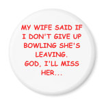 BOWLING gifts t-shirts Fridge Magnet