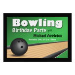 Bowling - Green Birthday Party Invitations