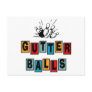 Bowling Gutter Balls Post Card