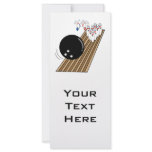 bowling humor pins running scared cartoon rack card