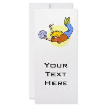 bowling humor stuck to the ball personalized rack card