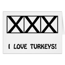 Bowling, I Love Turkeys T-Shirts & Gifts Card