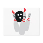 bowling icon post cards