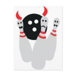 bowling icon postcards