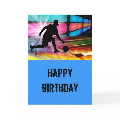 Bowling in a Neon Alley Greeting Cards by ElainePlesser