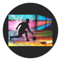 Bowling in a Neon Alley Stickers
