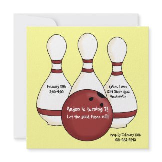 Bowling Invitation invitation
