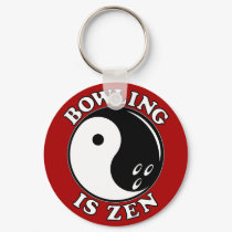 Bowling Is Zen keychains by ThreadHeadLTD Bowling Is Zen keychains