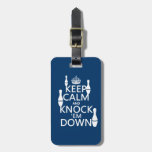 Bowling Keep Calm and Knock 'em Down - all colors Travel Bag Tags