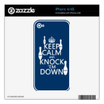 Bowling Keep Calm and Knock 'em Down - all colors Decal For The iPhone 4S
