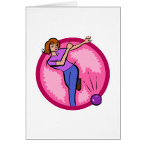 Bowling Lady Cards