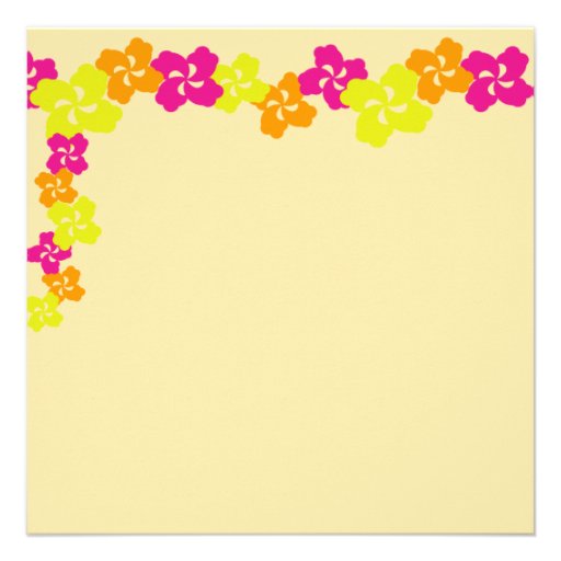 Bowling Luau Personalized Announcements