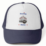 Bowling Mama Hearts Trucker Hats
