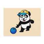 Panda loves to go bowling! Here panda is ready to throw a strike. Check out his cute hat which has a bowling ball and pin on it. This cute panda design makes a great gift for anyone who loves bowling or loves to watch bowling.