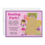 Bowling Party Birthday Invitation for Girl