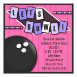 Bowling Party Birthday Personalized Invite