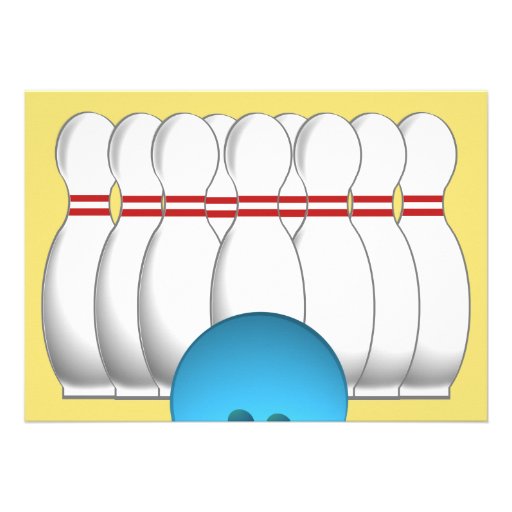 Bowling Party Custom Invites