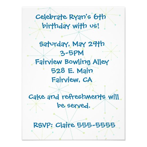 Bowling Party Invitation