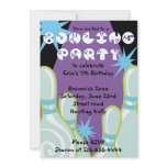 Bowling Party Invitation Happy Birthday Invite Boy