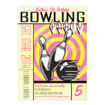 Bowling Party Invitation - Pink