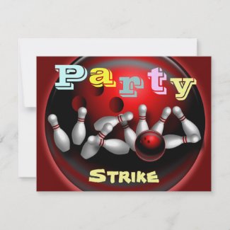 Bowling Party Invitations on Bowling Party Invitations By Birthday Party Fun
