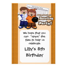 Bowling Party Invitations
