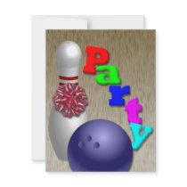 Bowling Party Invitations Customizable