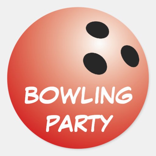 Bowling party stickers | Zazzle