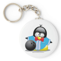Bowling Penguin Keychains