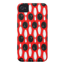 Bowling - Pin and Ball Print - Red Case-mate Iphone 4 Cases