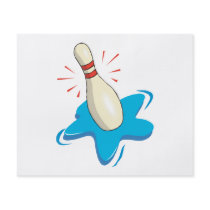 bowling pin graphic design flyer