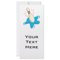 bowling pin graphic design custom rack cards