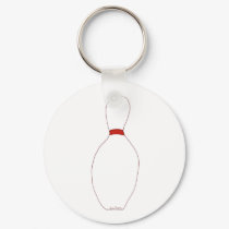 Bowling Pin Keychain