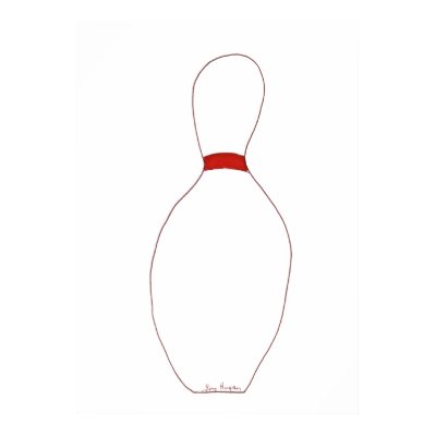 Bowling Pin Posters & Prints by ginyhogan