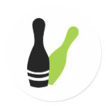 Bowling Pin Round Sticker