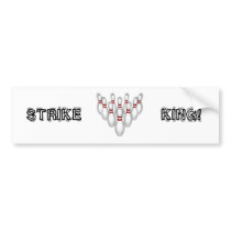Bowling Pins: 3D Model: Bumper Sticker