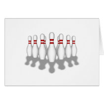 Bowling Pins: 3D Model: Greeting Card