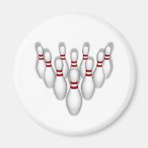 Bowling Pins: 3D Model: Fridge Magnet