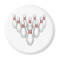 Bowling Pins: 3D Model: Refrigerator Magnets