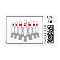 Bowling Pins: 3D Model: Postage Stamps