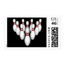 Bowling Pins: 3D Model: Postage Stamps