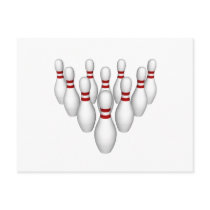 Bowling Pins: 3D Model: Post Card