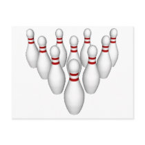 Bowling Pins: 3D Model: Post Card