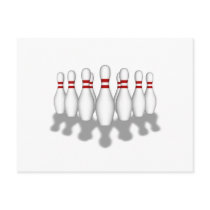 Bowling Pins: 3D Model: Postcard