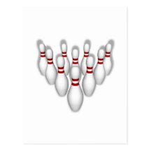 Bowling Pins: 3D Model: Postcard