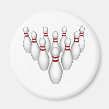 Bowling Pins: 3D Model: Refrigerator Magnets