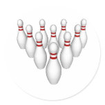 Bowling Pins: 3D Model: Round Stickers