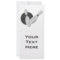 bowling pins and ball lines design rack card design